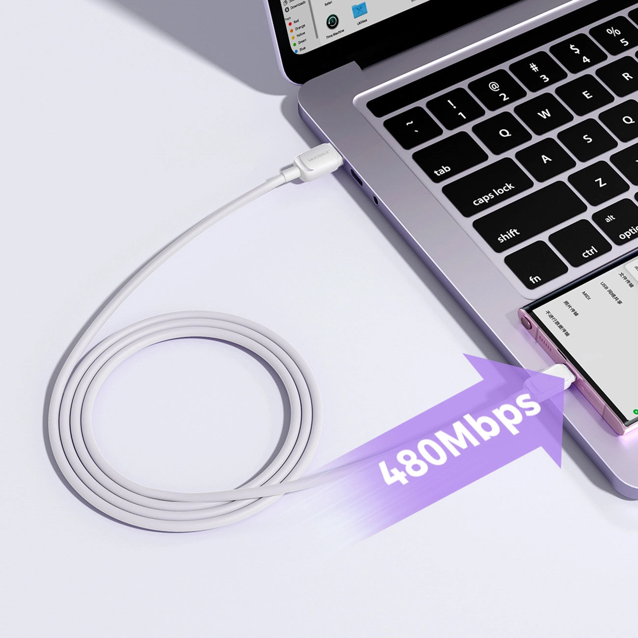 Cablu Date si Incarcare USB-A - USB-C Joyroom S-A14, 20W, 1.2m, Alb