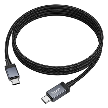 Cablu Date si Incarcare USB-C - USB-C HOCO X118 Display, 60W, 1m, Negru