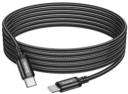 Cablu Date si Incarcare USB-C - USB-C HOCO X91, 60W, 3m, Negru