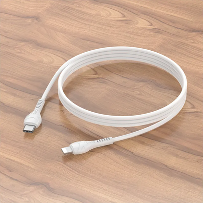 Cablu Date si Incarcare USB-C - Lightning HOCO X37, 27W, 1m, Alb