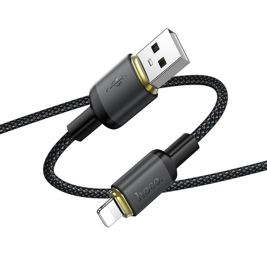 Cablu Date si Incarcare USB-A - Lightning HOCO X128 Benefit, 12W, 1m, Negru