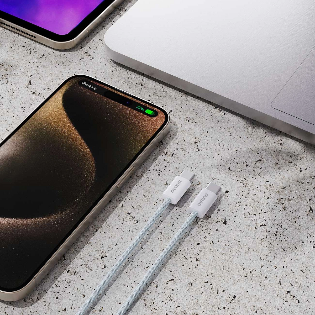 Cablu Date si Incarcare USB-C - USB-C Dudao L6C, 30W, 1m, Bleu