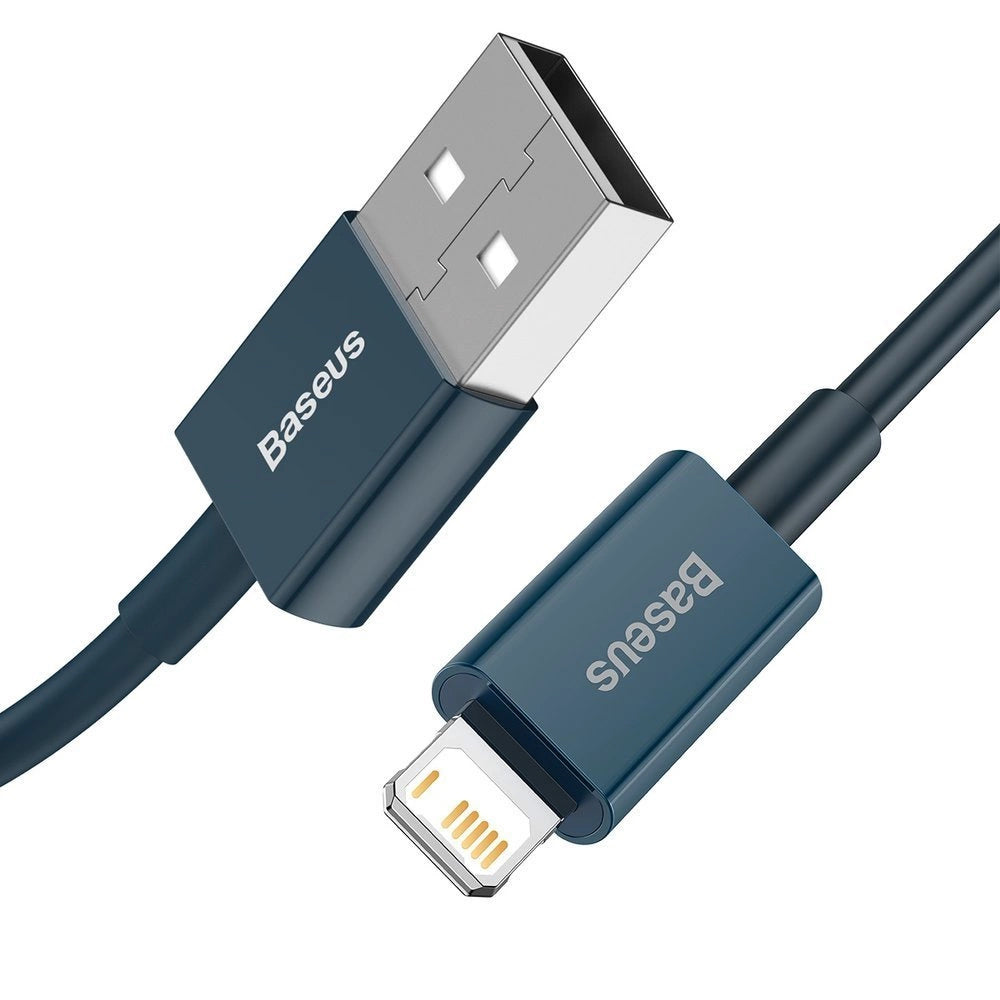 Cablu Date si Incarcare USB-A - Lightning Baseus Superior Series, 20W, 1m, Albastru CALYS-A03