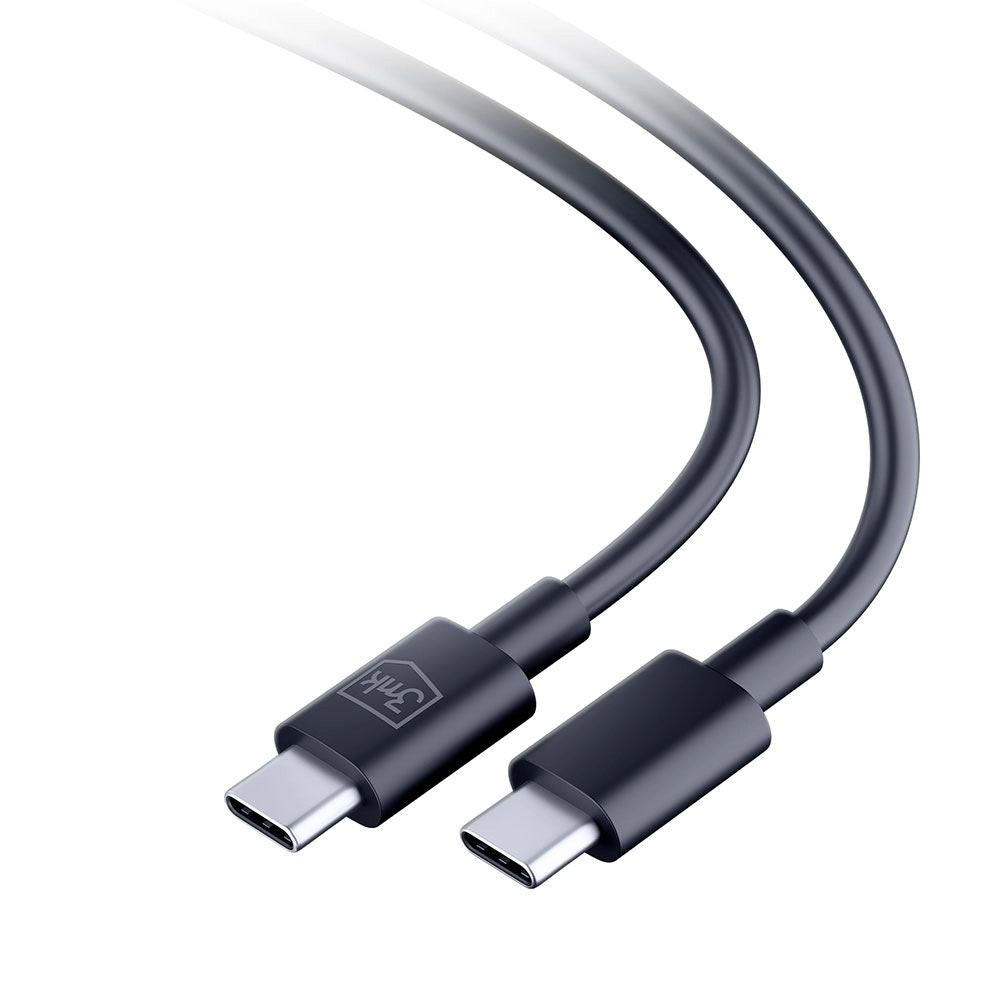 Cablu Date si Incarcare USB-C - USB-C 3MK Hyper, 100W, 1.2m, Negru