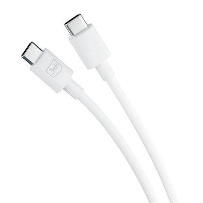 Cablu Date si Incarcare USB-C - USB-C 3MK Hyper, 100W, 1.2m, Alb