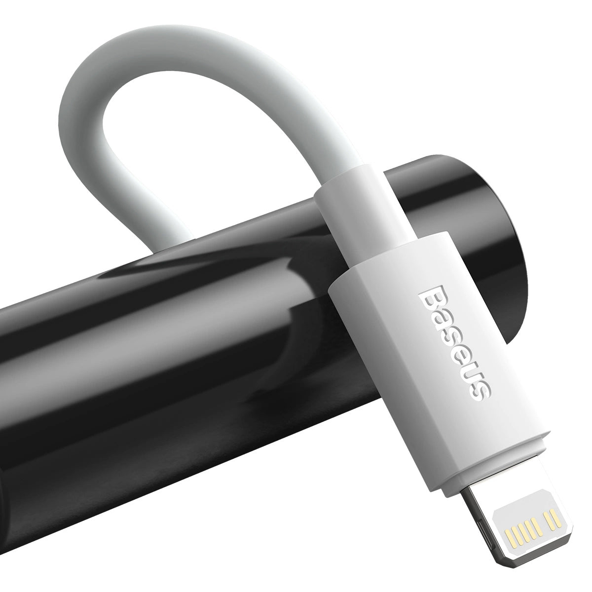 Cablu Date si Incarcare USB-C - Lightning Baseus Simple Wisdom, 20W, 1.5m, Set 2 bucati, Alb