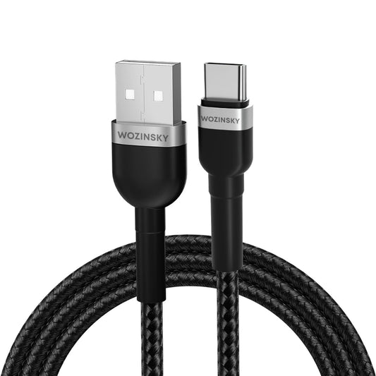 Cablu Date si Incarcare USB-A - USB-C WZK WNBAC1, 20W, 1m, Negru