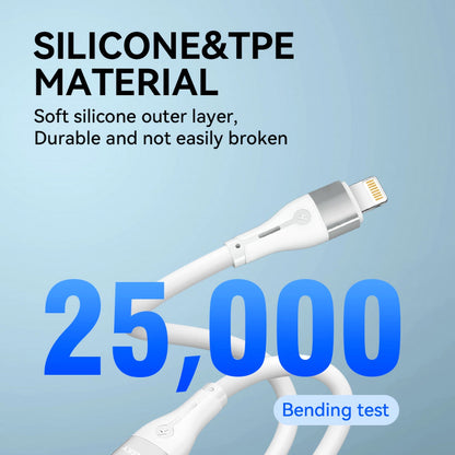 Cablu Date si Incarcare USB-C - Lightning WZK WSTCL1, 27W, 1m, Alb