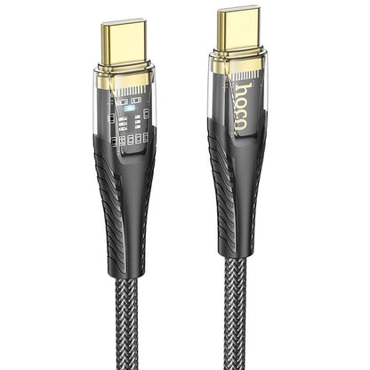 Cablu Date si Incarcare USB-C - USB-C HOCO U121, 60W, 1.2m, Negru