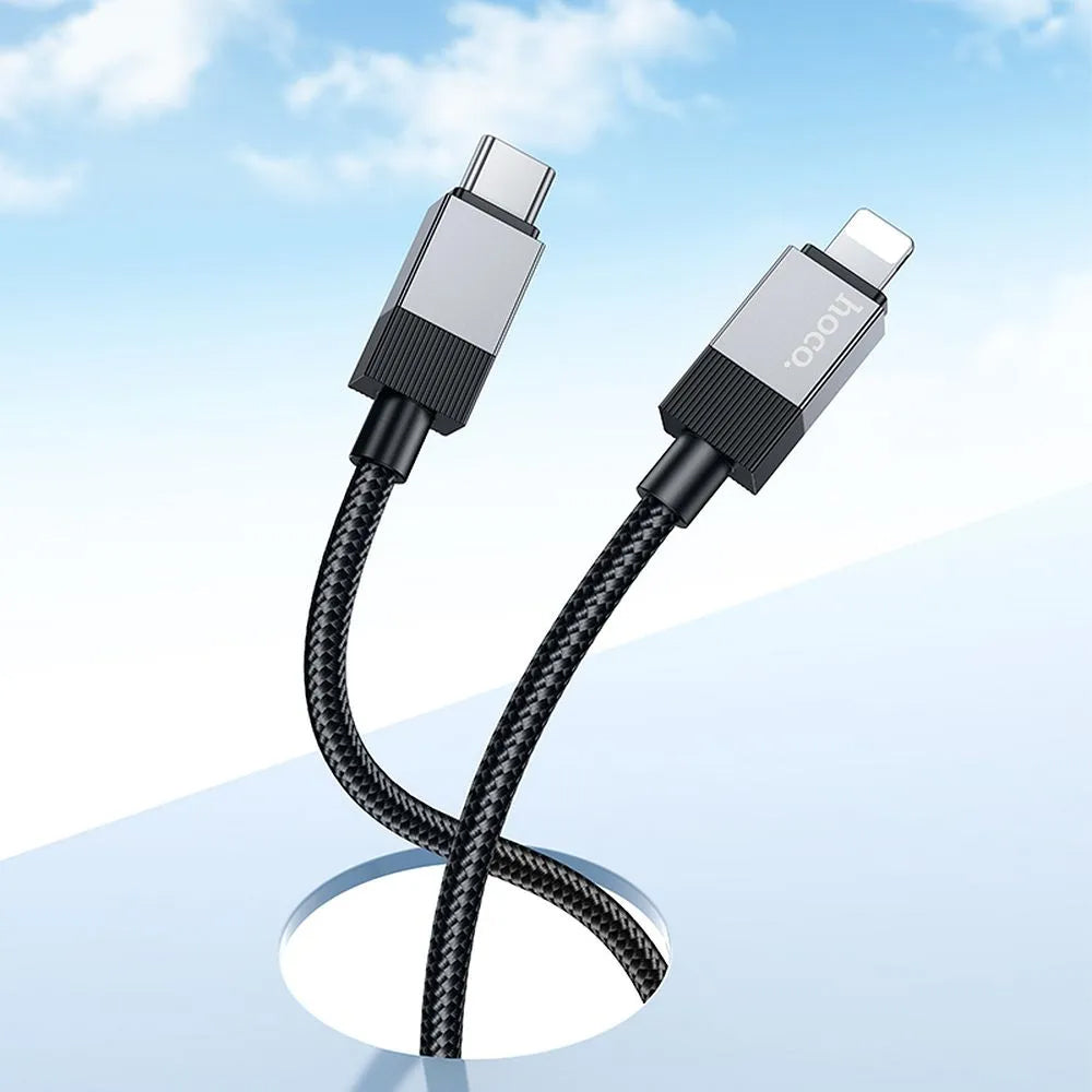 Cablu Date si Incarcare USB-C - Lightning HOCO X110, 27W, 1m, Negru