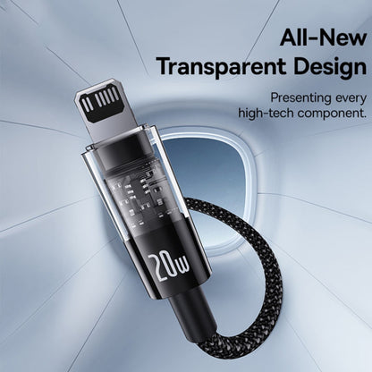 Cablu Date si Incarcare USB-C - Lightning Baseus Gem, 20W, 2m, Negru P10373001111-01