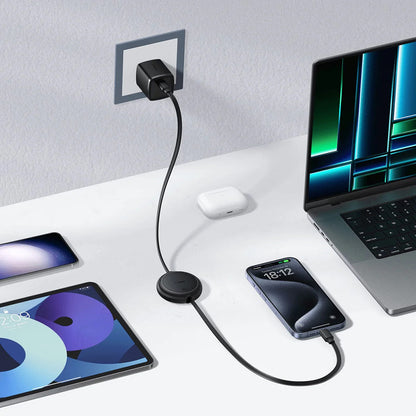 Cablu Date si Incarcare USB-C - USB-C Baseus Free2Pull Mini Retractable, 60W, 1m, Negru P10364500111-01