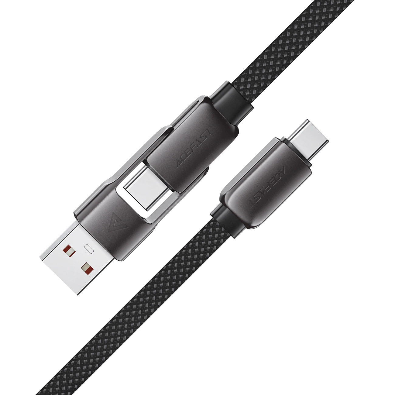 Cablu Date si Incarcare USB-C - USB-A / USB-C Acefast C13-05, 60W, 0.2m, Negru