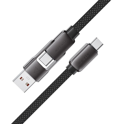 Cablu Date si Incarcare USB-C - USB-A / USB-C Acefast C13-05, 60W, 0.2m, Negru