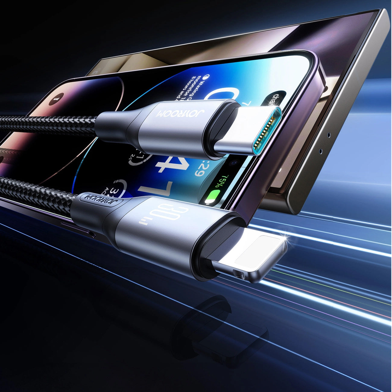 Cablu Date si Incarcare USB-C - Lightning Joyroom S-A28 Flash, 30W, 2m, Negru