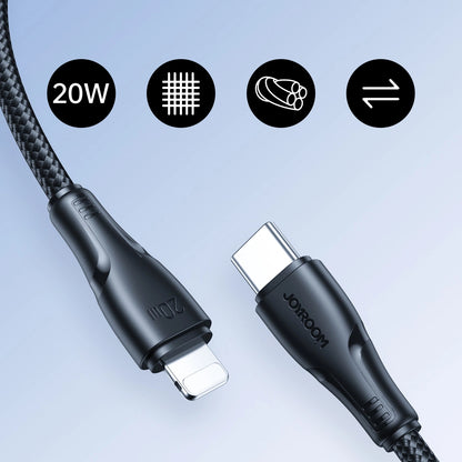 Cablu Date si Incarcare USB-C - Lightning Joyroom S-A11, 20W, 1.2m, Negru
