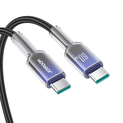 Cablu Date si Incarcare USB-C - USB-C Joyroom S-A42, 60W, 1.2m, Negru