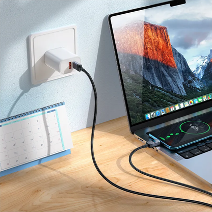 Cablu Date si Incarcare USB-C - USB-C HOCO X118 Display, 60W, 1m, Negru