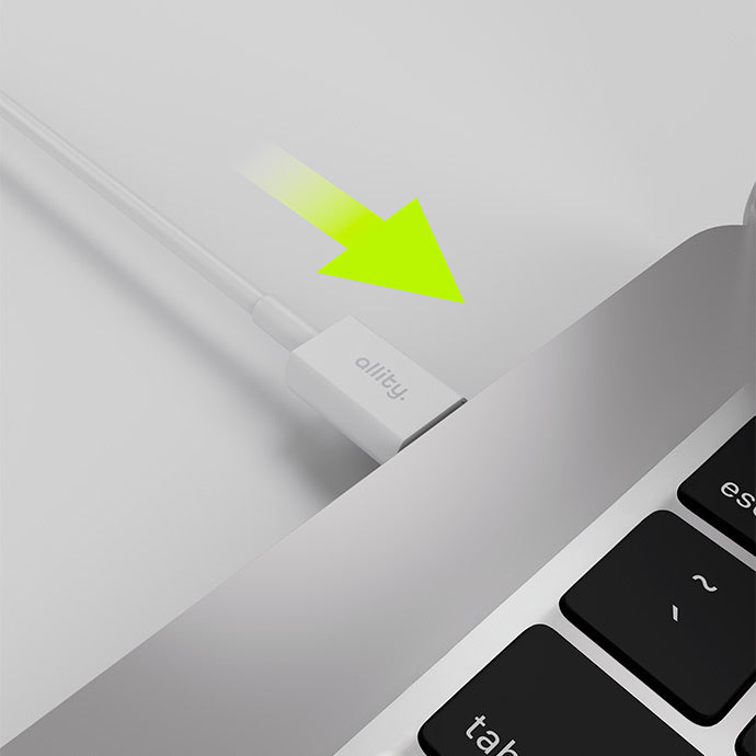 Cablu Date si Incarcare USB-C - USB-C Allity. AUC-03, 100W, 2m, Alb