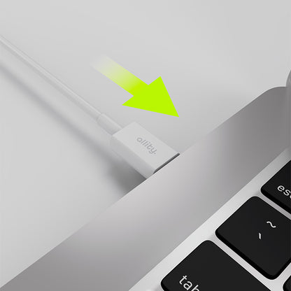 Cablu Date si Incarcare USB-C - USB-C Allity. AUC-03, 100W, 2m, Alb