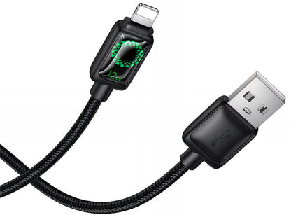 Cablu Date si Incarcare USB-A - Lightning HOCO U146, 12W, 1.2m, Negru