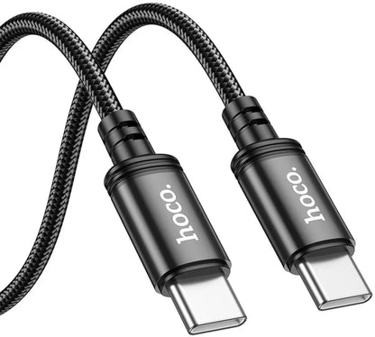 Cablu Date si Incarcare USB-C - USB-C HOCO X91, 60W, 3m, Negru
