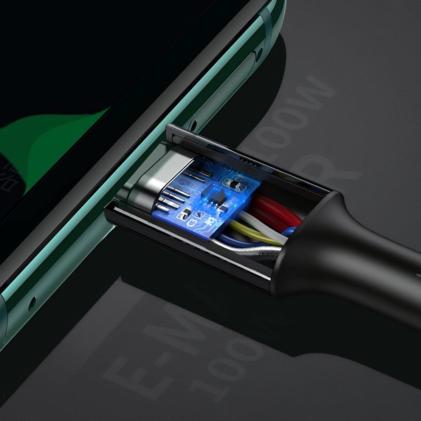 Cablu Date si Incarcare USB-C - USB-C UGREEN US300, 100W, 2m, Alb