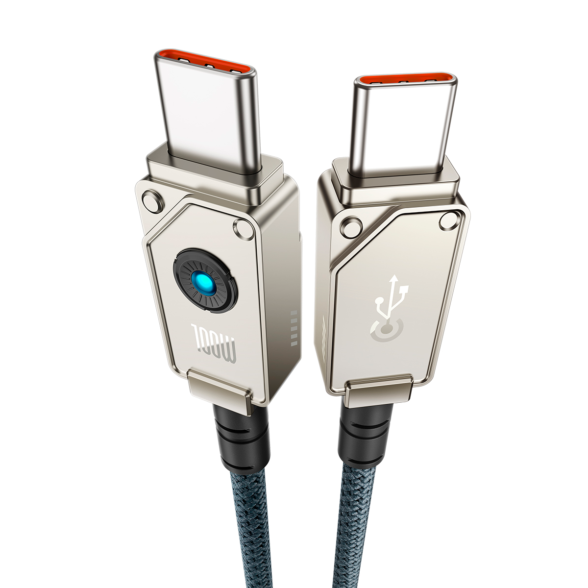 Cablu Date si Incarcare USB-C - USB-C Baseus Unbreakable, 100W, 2m, Alb P10355800221-01