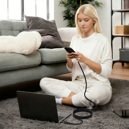 Cablu Date si Incarcare USB-C - USB-C Tech-Protect UB11T Ultraboost, 240W, 2m, Negru