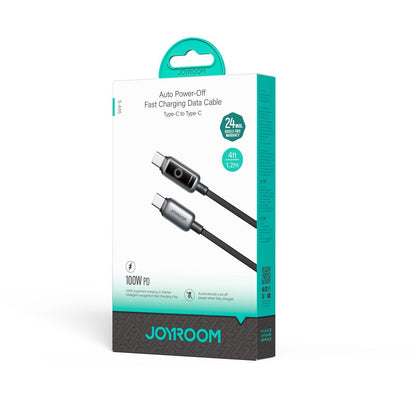 Cablu Date si Incarcare USB-C - USB-C Joyroom S-A55 StarFlight Display, 100W, 1.2m, Negru