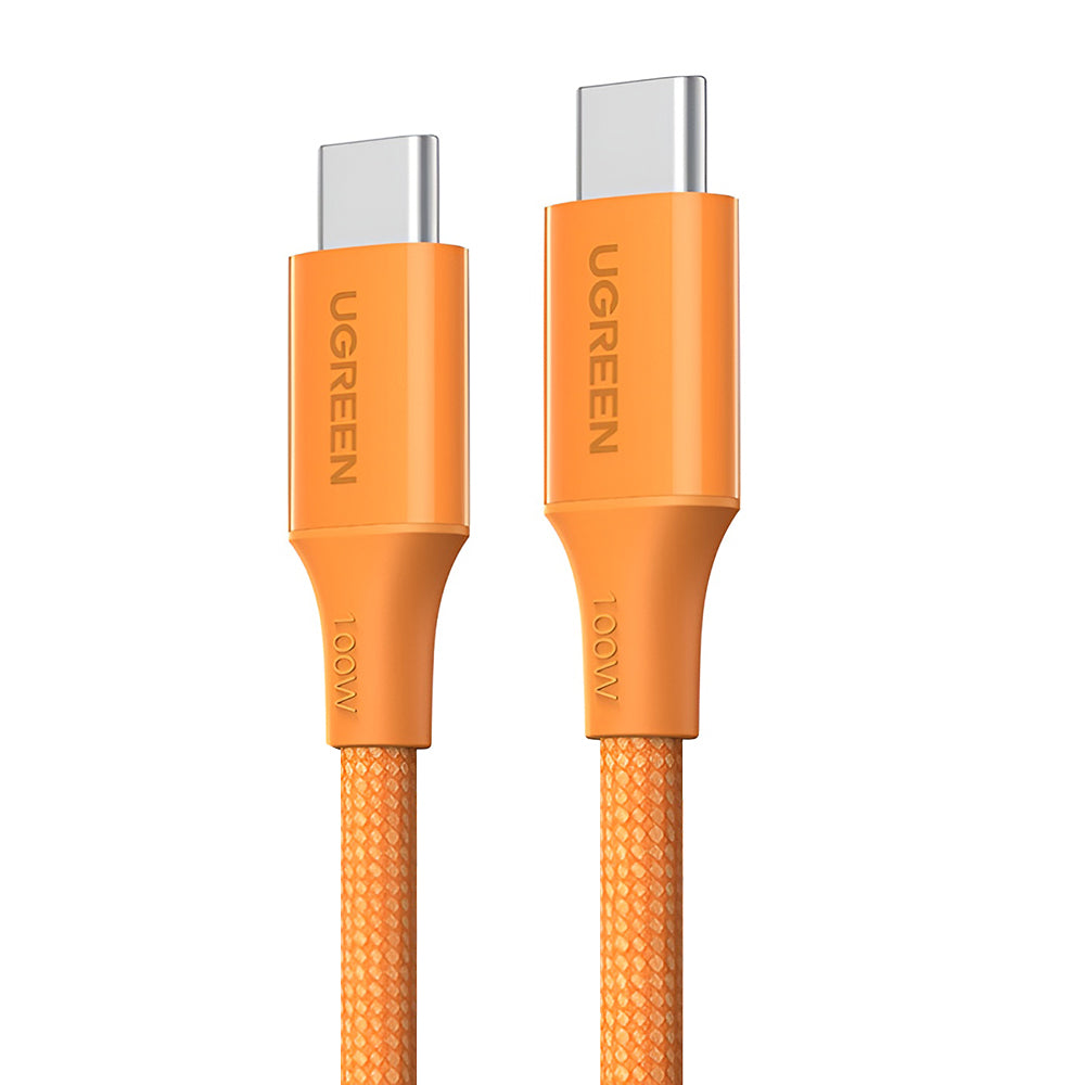 Cablu Date si Incarcare USB-C - USB-C UGREEN L502, 100W, 1m, Portocaliu