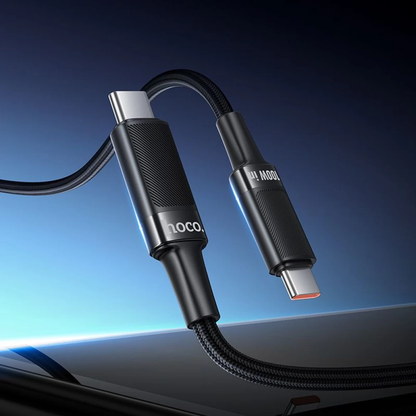 Cablu Date si Incarcare USB-C - USB-C HOCO U153 Extreme, 100W, 1.2m, Negru