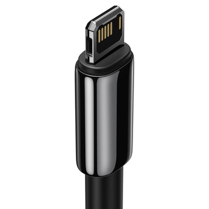 Kabel do ładowania i transmisji danych USB-A - Lightning Baseus Tungsten Gold, 20W, 1m, czarny CALWJ-01 