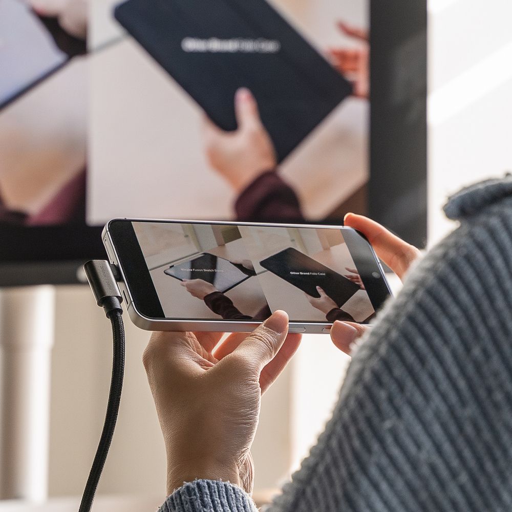 Cablu Date si Incarcare USB-C - USB-C Ringke 2X2 Angled, 240W, 1m, Negru