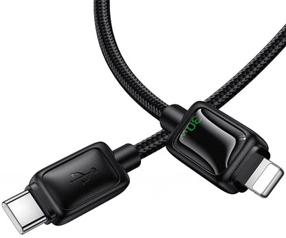 Cablu Date si Incarcare USB-C - Lightning HOCO U146, 30W, 1.2m, Negru