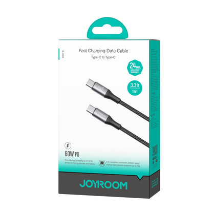 Cablu Date si Incarcare USB-C - USB-C Joyroom S-A28 Flash, 60W, 1m, Negru