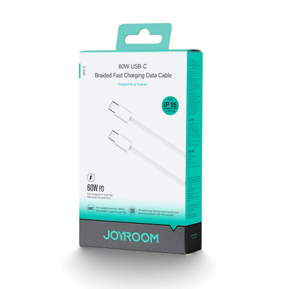 Cablu Date si Incarcare USB-C - USB-C Joyroom S-A45, 60W, 1m, Alb
