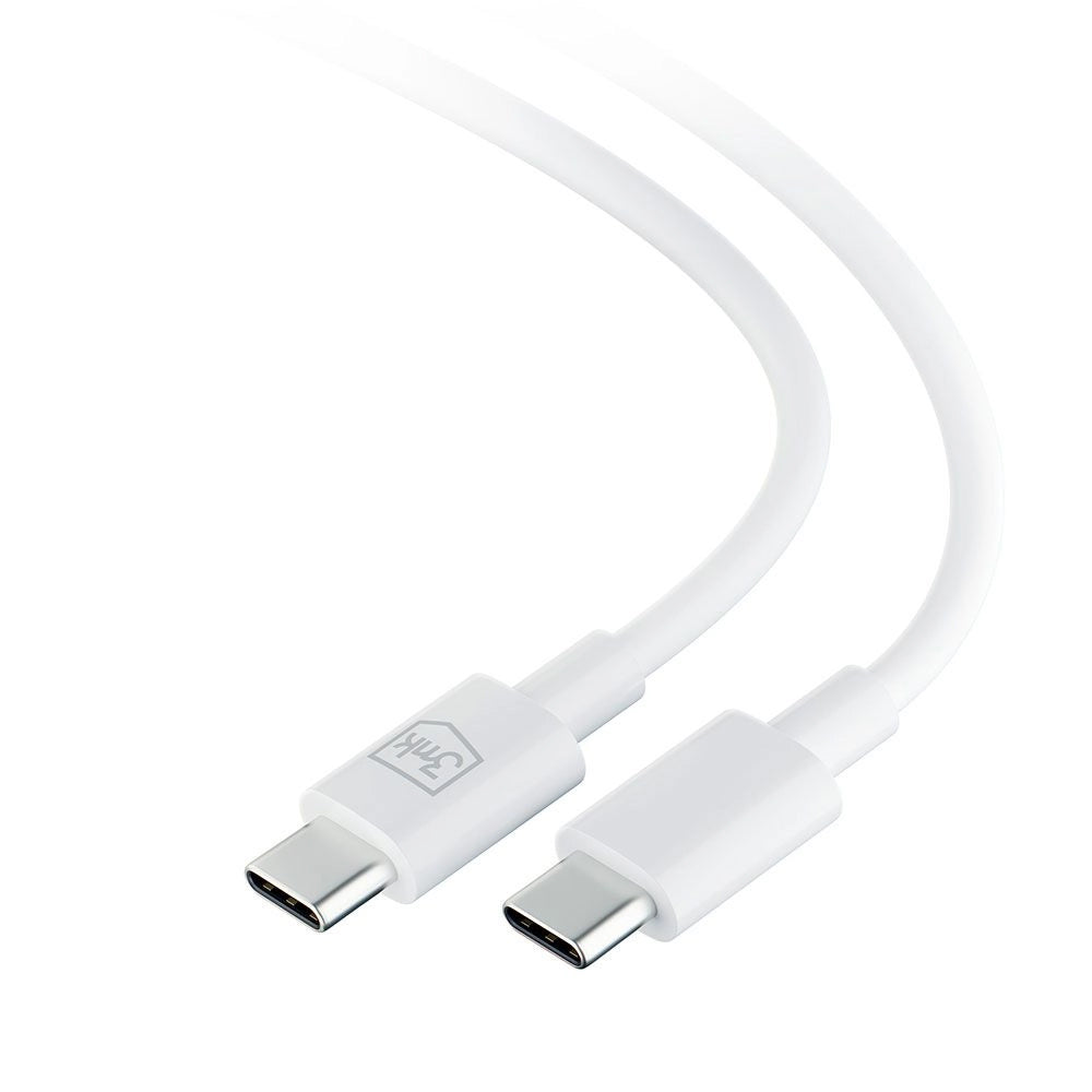 Cablu Date si Incarcare USB-C - USB-C 3MK Hyper, 100W, 1.2m, Alb