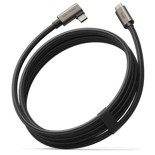 Cablu Date si Incarcare USB-C - USB-C Ringke 2X2 Angled, 240W, 2m, Negru