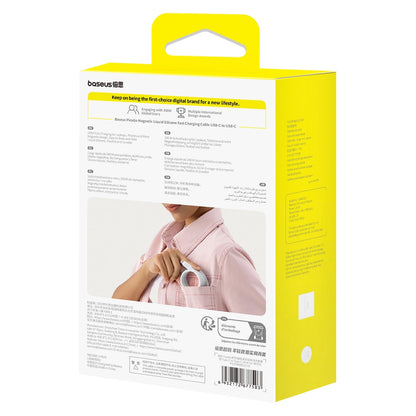 Cablu Date si Incarcare USB-C - USB-C Baseus PicoGo, 240W, 1m, Alb P10376800211-00