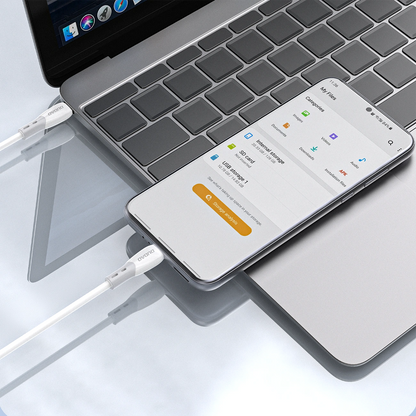 Cablu Date si Incarcare USB-C - USB-C Dudao L25SC, 60W, 2m, Alb