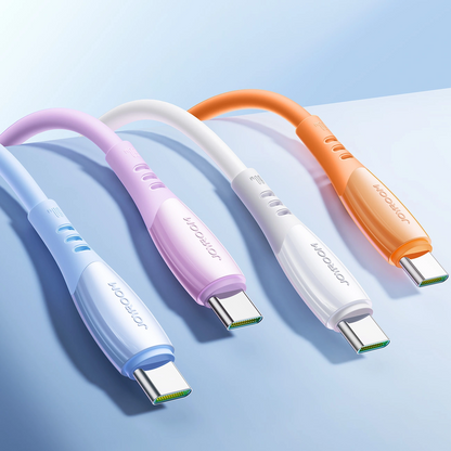 Cablu Date si Incarcare USB-C - USB-C Joyroom S-A59 Vibrant, 60W, 1.2m, Albastru