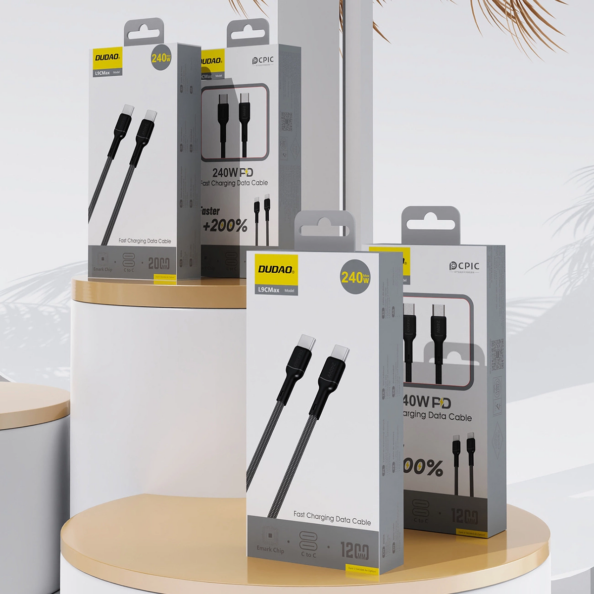 Cablu Date si Incarcare USB-C - USB-C Dudao L9C Max, 240W, 1.2m, Negru