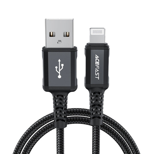 Cablu Date si Incarcare USB-A - Lightning Acefast C4-02, 18W, 1.8m, Negru