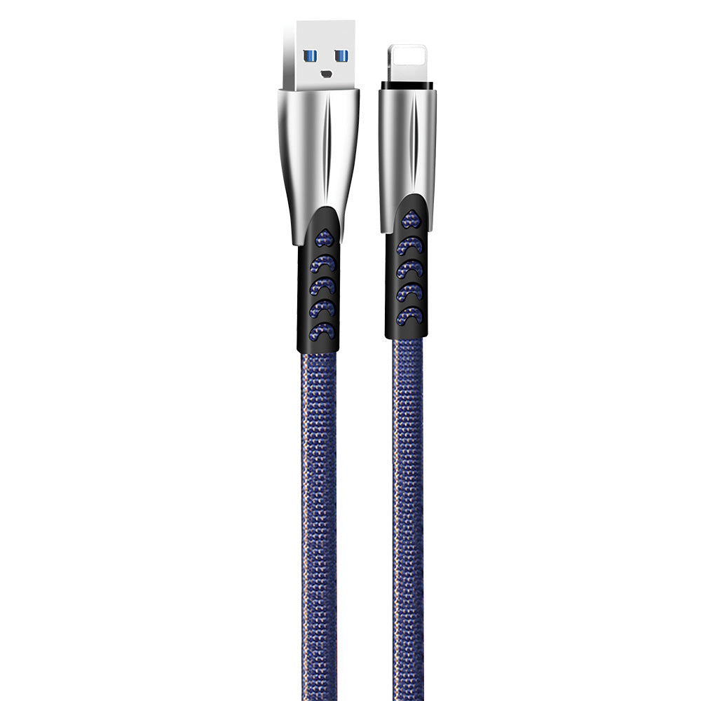 Cablu Date si Incarcare USB-A - Lightning ColorWay CW-CBUL010, 18W, 1m, Albastru