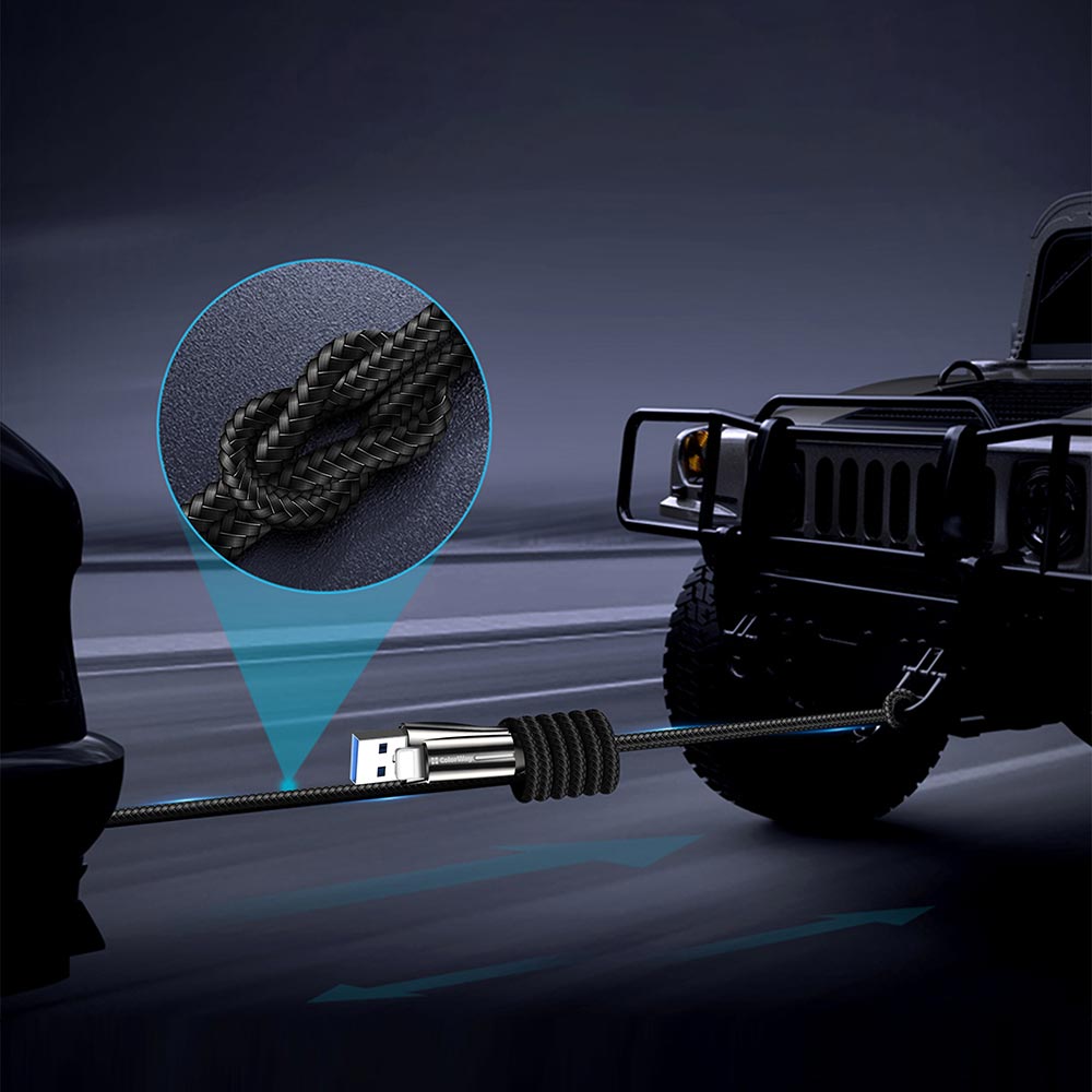 Cablu Date si Incarcare USB-A - Lightning ColorWay CW-CBUL035, 18W, 1m, Negru