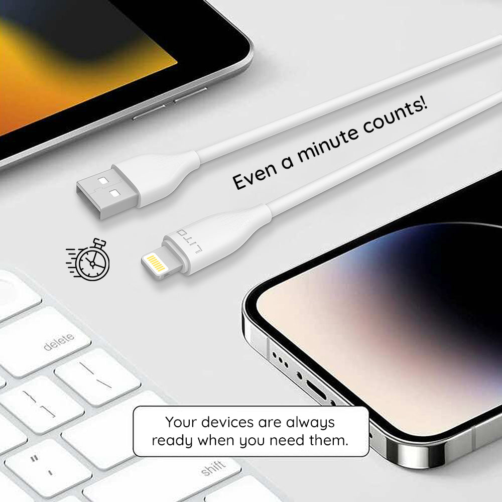 Cablu Date si Incarcare USB-A - Lightning Lito LD03L, 18W, 1m, Alb