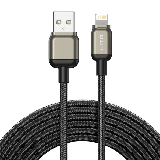 Cablu Date si Incarcare USB-A - Lightning Lito LD17, 18W, 1m, Negru