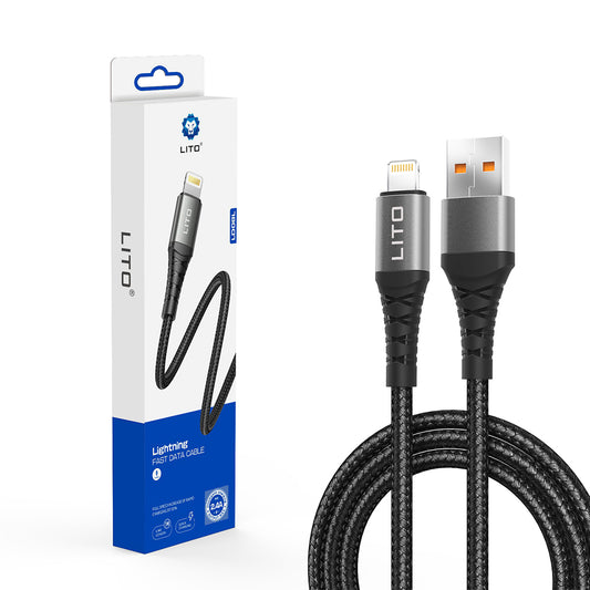 Cablu Date si Incarcare USB-A - Lightning Lito LD22L, 18W, 2m, Negru