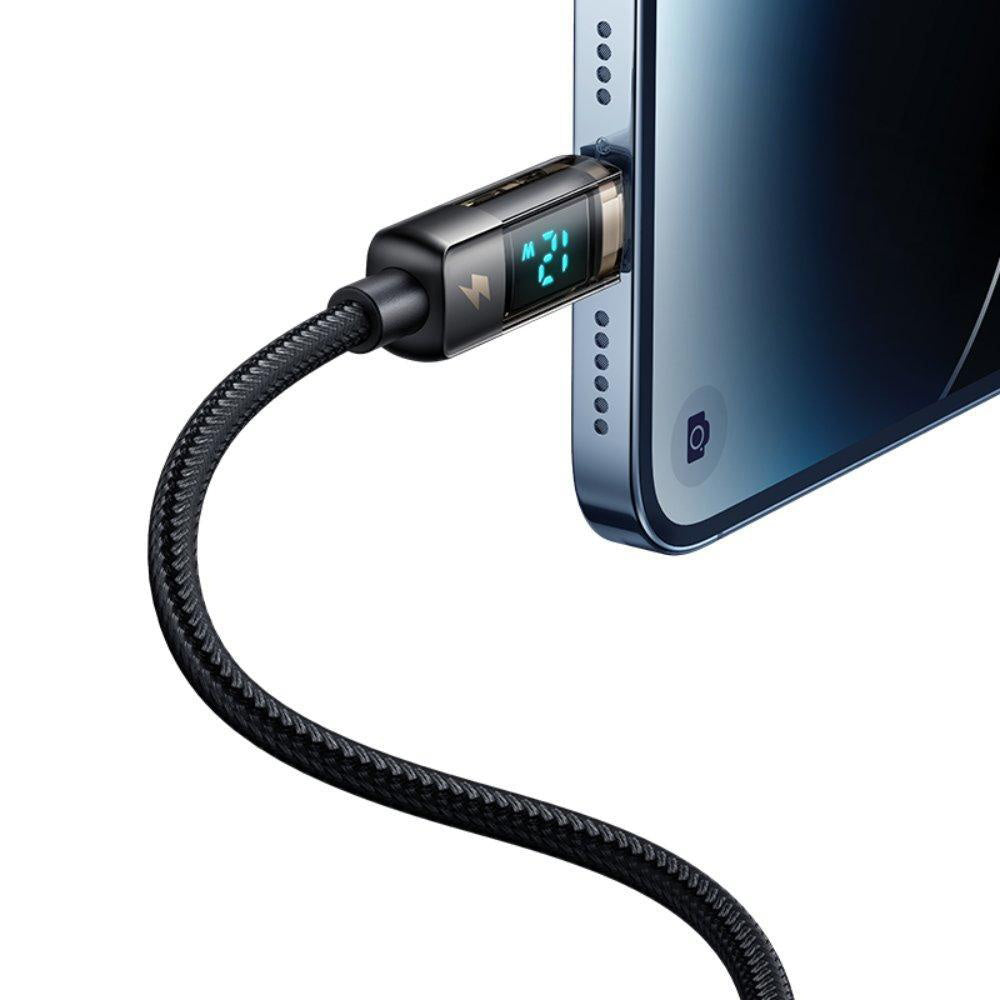 Cablu Date si Incarcare USB-A - Lightning McDodo CA-3620 Display Auto Power Off, 18W, 1.2m, Negru